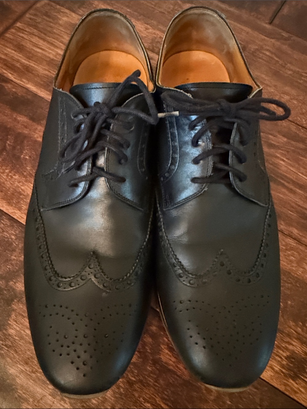 Men’s Magnanni Black Dress Shoes, Size 11
